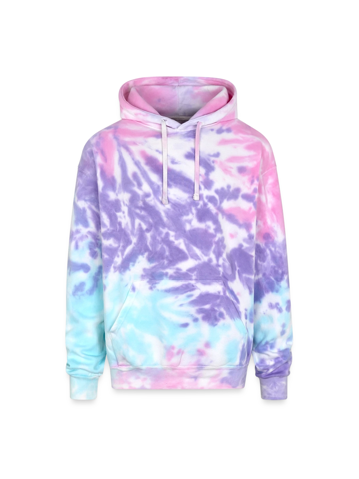 Adult Tie Dye Hoodie - cotton candy - Front