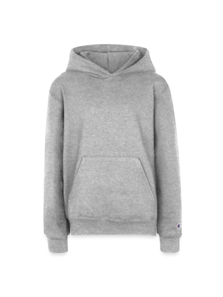 Champion Youth Hoodie - heather grey - Front