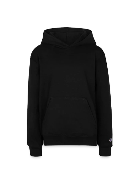 Champion Youth Hoodie - black - Front