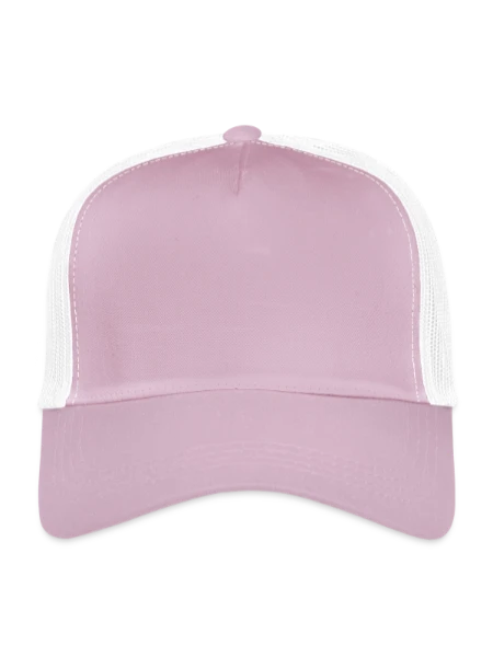 Casquette de camionneur écologique - lilas/blanc  - Devant
