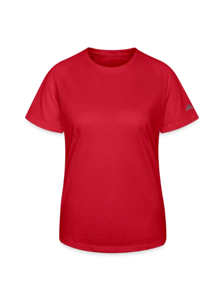 Adidas Women's Blended T-shirt - red - Front