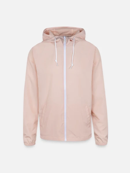 Unisex Lightweight Windbreaker Jacket - blush pink  - Front