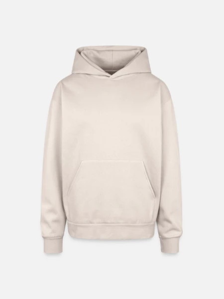 Oversized Hooded Sweatshirt - Sand - Front