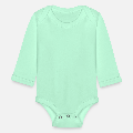 Organic Long Sleeve Baby Bodysuit Front - Slide 2