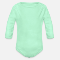 Organic Long Sleeve Baby Bodysuit Front - Slide 0
