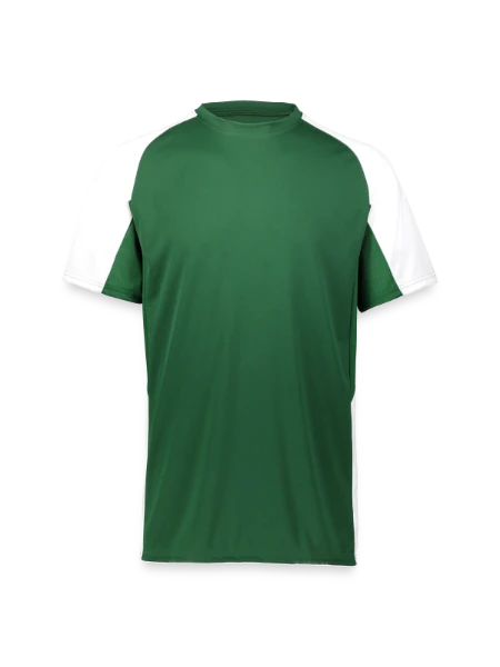 Augusta Sportswear Adult Cutter Jersey - dark green/white - Front