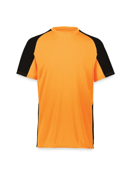 Augusta Sportswear Adult Cutter Jersey - power orange/black - Front