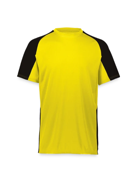 Augusta Sportswear Adult Cutter Jersey - power yellow/black - Front