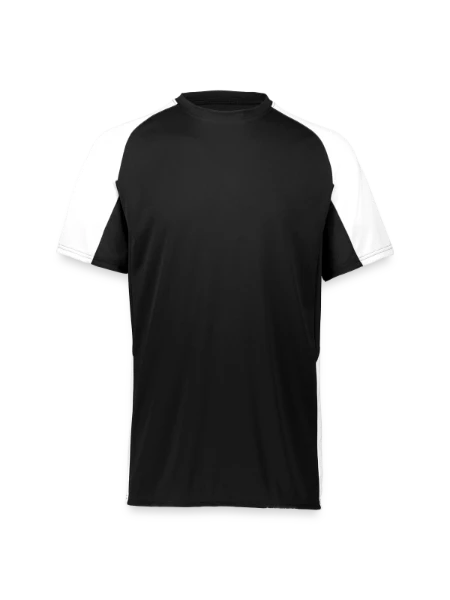 Augusta Sportswear Adult Cutter Jersey - black/white - Front