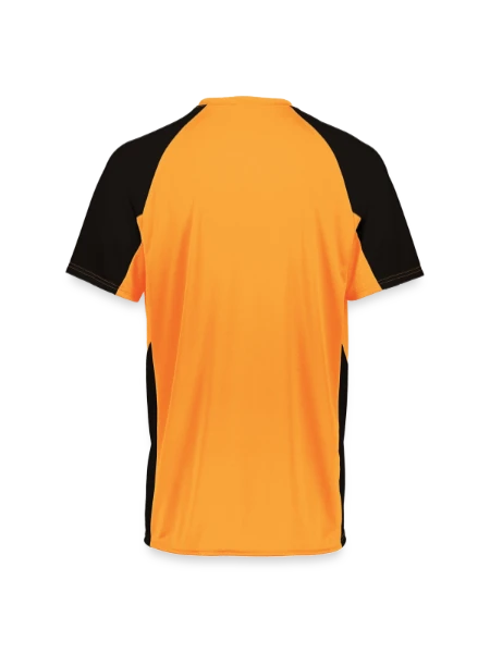 Augusta Sportswear Adult Cutter Jersey - power orange/black - Back