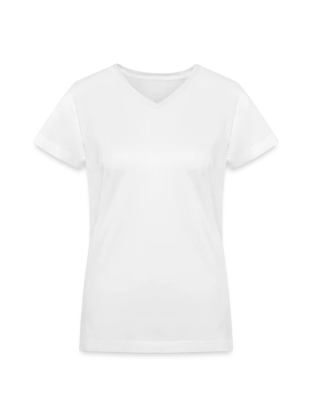 Women's V-Neck T-Shirt - white - Front