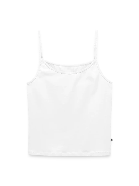 Women's Spaghetti Strap Tank Top - white - Front