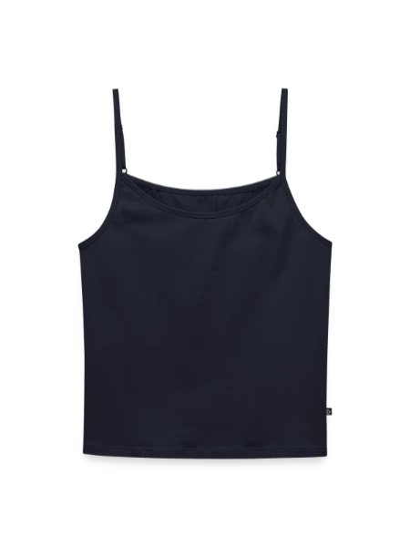 Women's Spaghetti Strap Tank Top - navy - Front