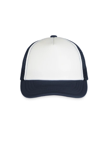 Casquette de camionneur Enfant - blanc/marine - Devant