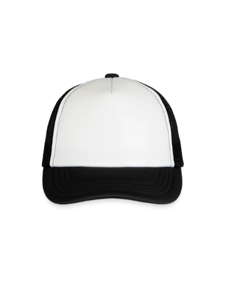 Kid's Trucker Cap - white/black - Front