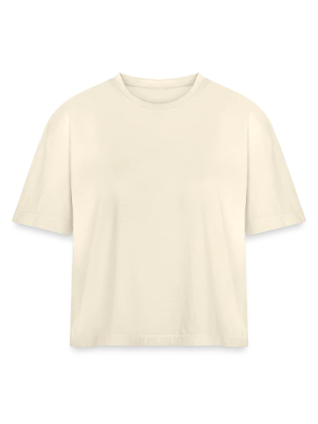 Women's Heavyweight Cropped T-Shirt - ivory - Front