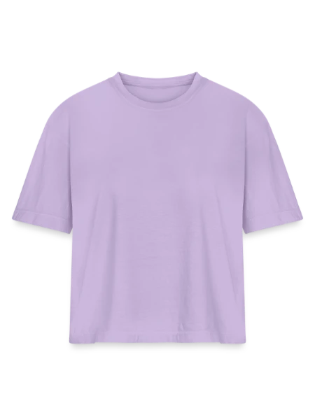 Women's Heavyweight Cropped T-Shirt - washed yellow - Front