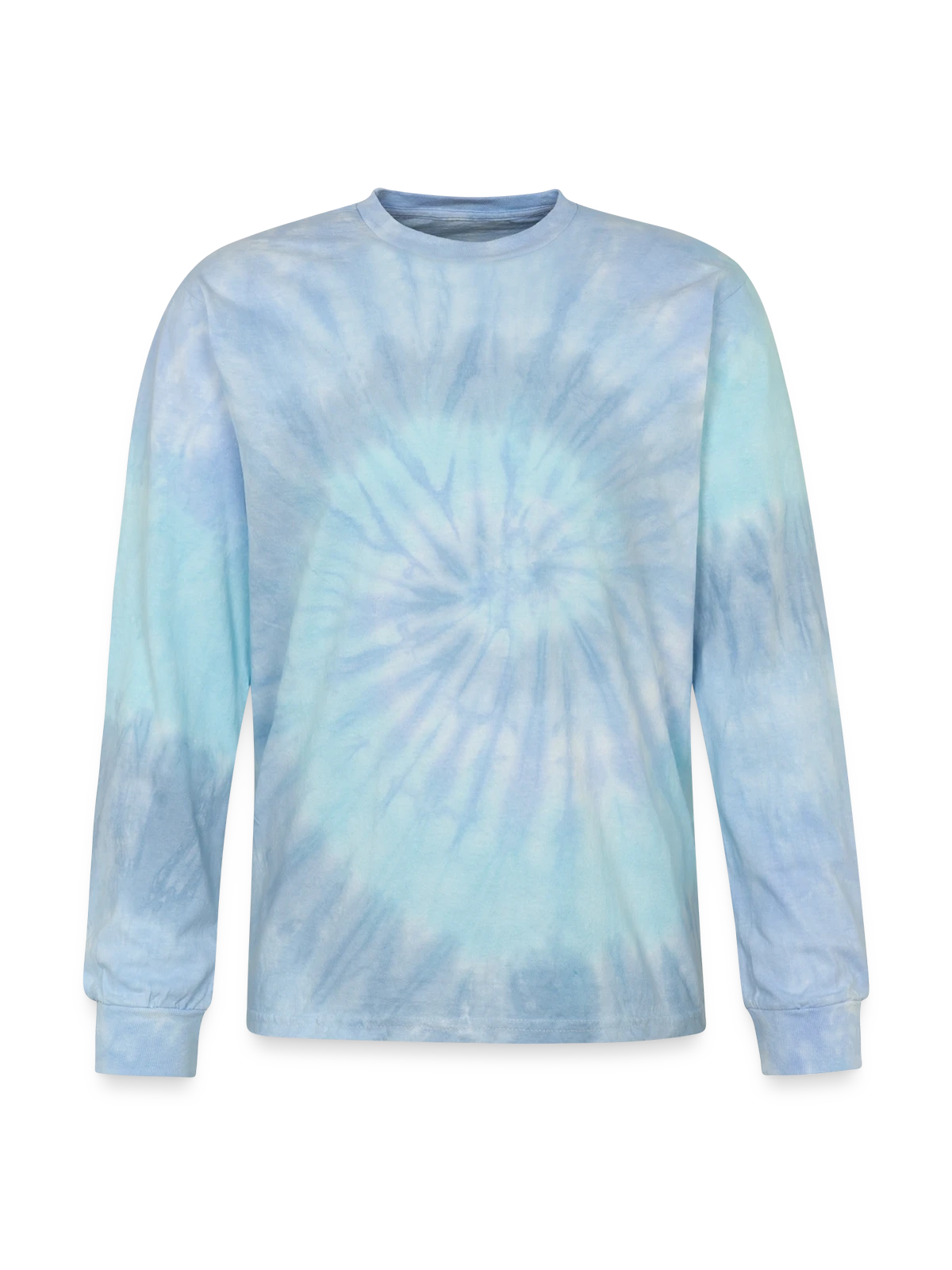 Tie Dye Long Sleeve T-shirt - blue lagoon - Front