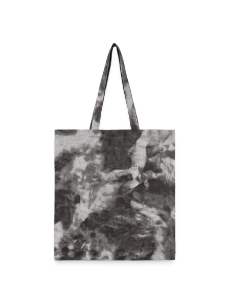 Tote bag tie-dye - orage cendré - Devant