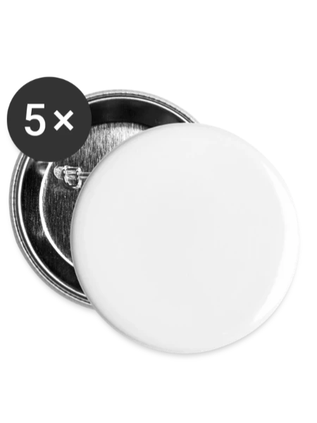 Boutons 3" (paquet de 5) - blanc - Devant
