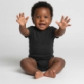 Organic Short Sleeve Baby Bodysuit Front - Slide 2