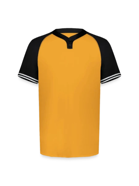 Augusta Sportswear Men's Cutter Henley Jersey - gold/black - Front