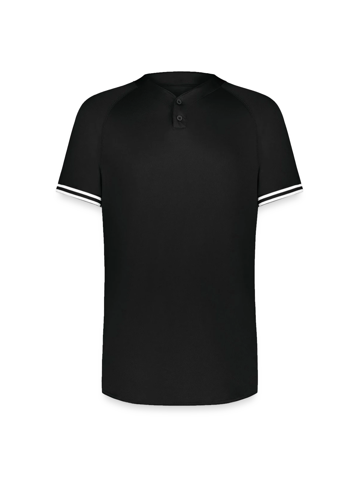 Augusta Sportswear Men's Cutter Henley Jersey - black/white - Front