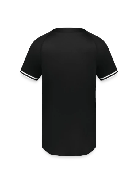 Augusta Sportswear Men's Cutter Henley Jersey - black/white - Back