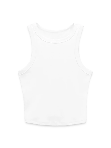 Slim Fit Rib Women's Tank Top - white - Front