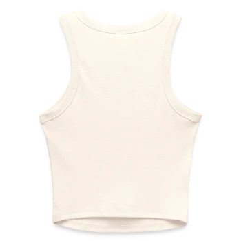 Slim Fit Rib Women's Tank Top - natural - Back - AI Model Male 185 light (185cm)
