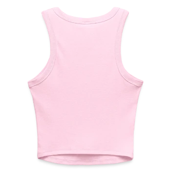 Slim Fit Rib Women's Tank Top - pink - Back - AI Model Female 172 dark (172cm)