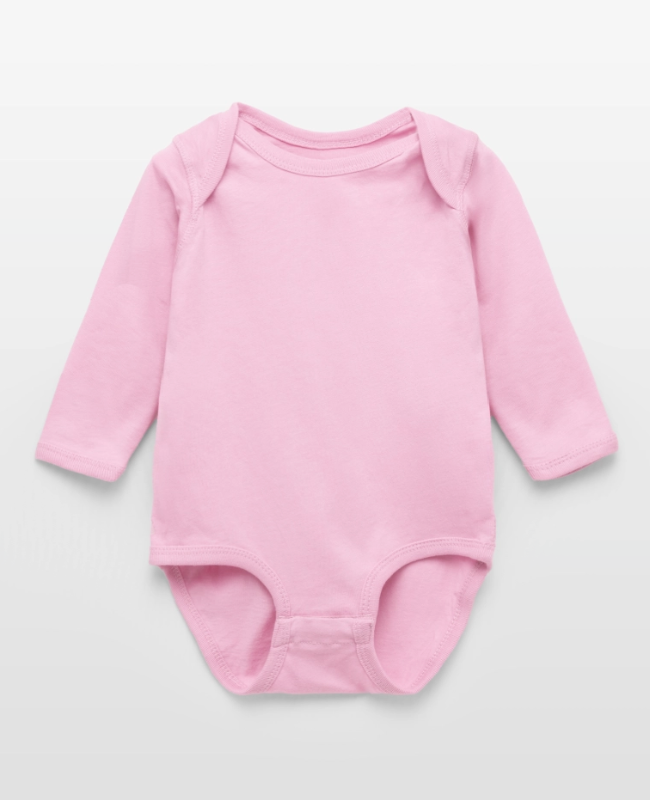 Long Sleeve Baby Bodysuit Front - center