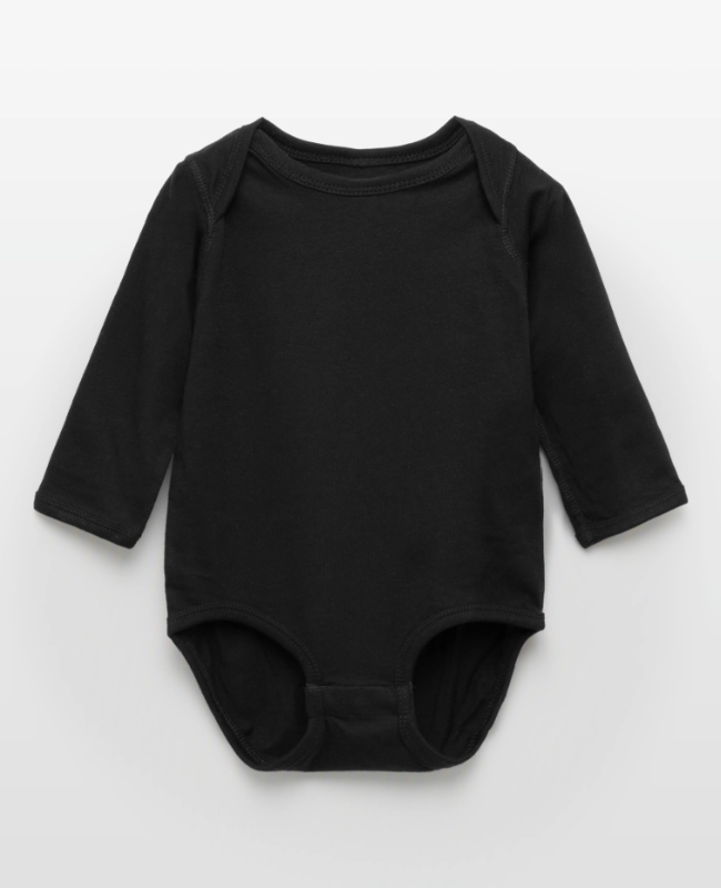 Long Sleeve Baby Bodysuit Front - center