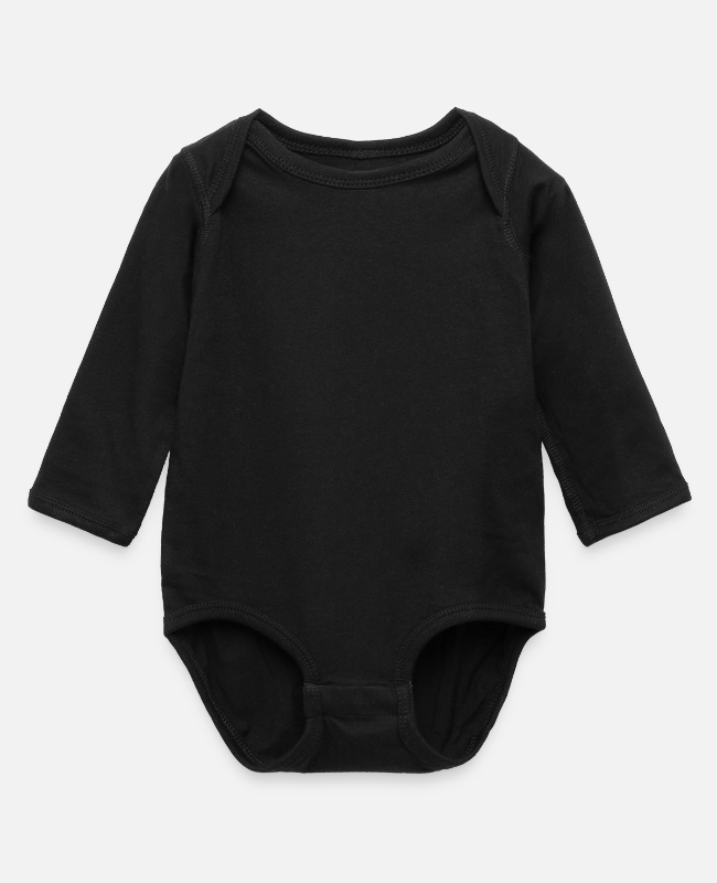 Long Sleeve Baby Bodysuit Front - center