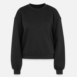 Women's Fleece Crewneck Sweatshirt-black
