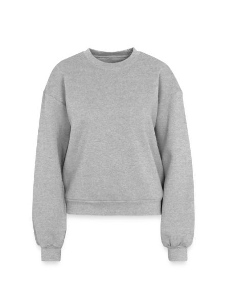 Women's Fleece Crewneck Sweatshirt - heather grey - Front
