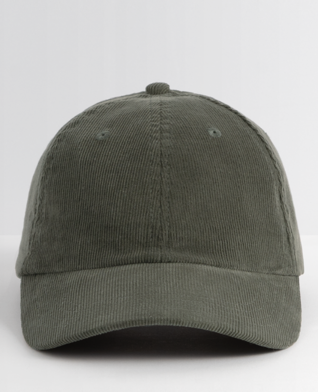 Embroidered Corduroy Cap Front - center