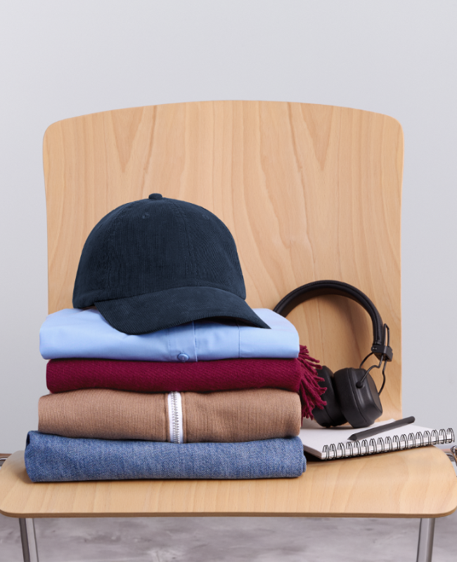 Embroidered Corduroy Cap Front - center