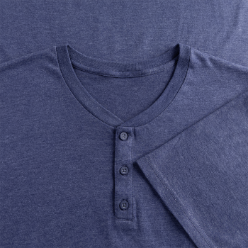 Product details: Unisex Henley T-Shirt Close-up