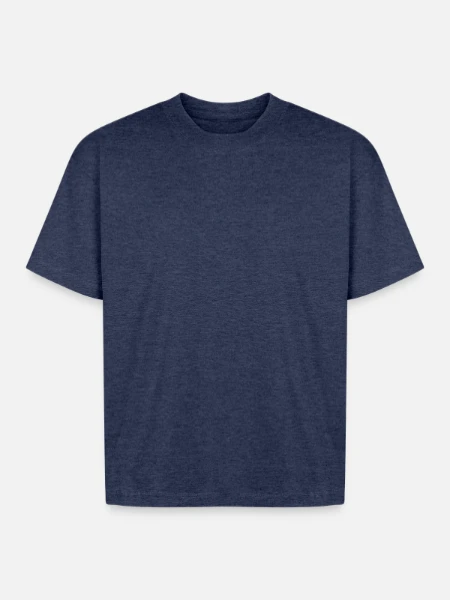 Boxy Fit Unisex T-Shirt - vintage heather navy - Front