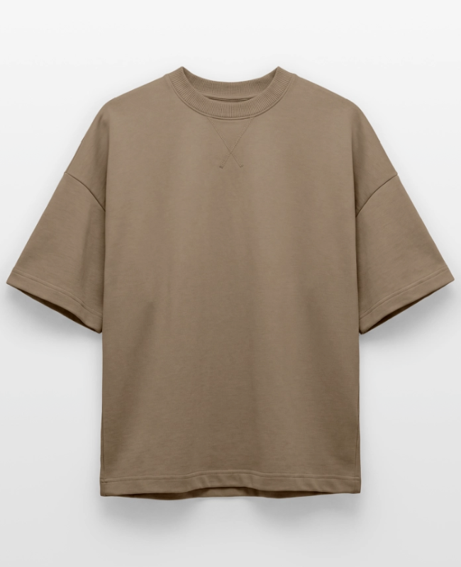 Oversized Unisex Short Sleeve Sweatshirt Front - center