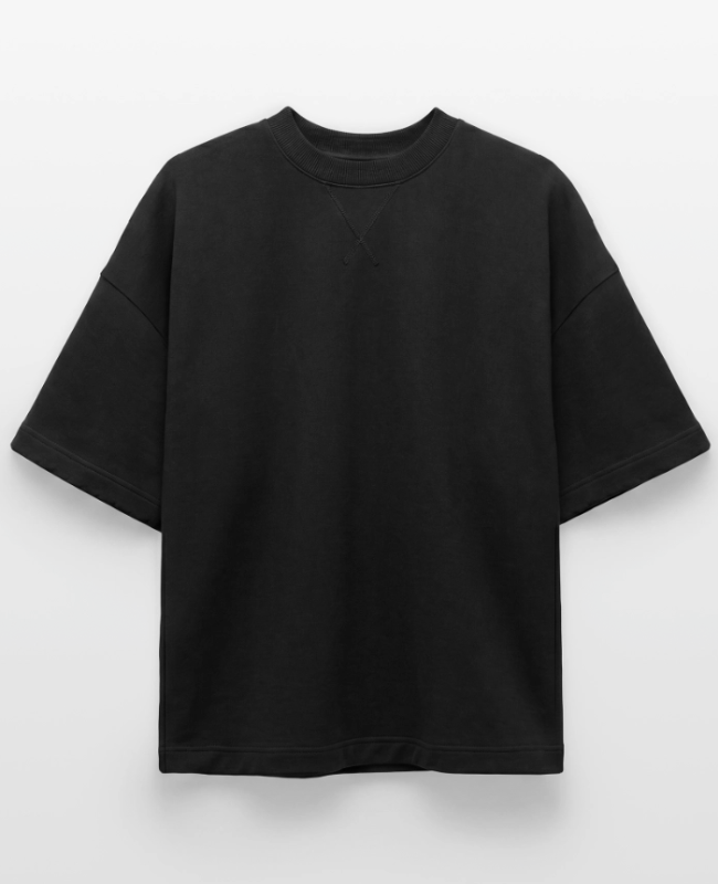 Oversized Unisex Short Sleeve Sweatshirt Front - center