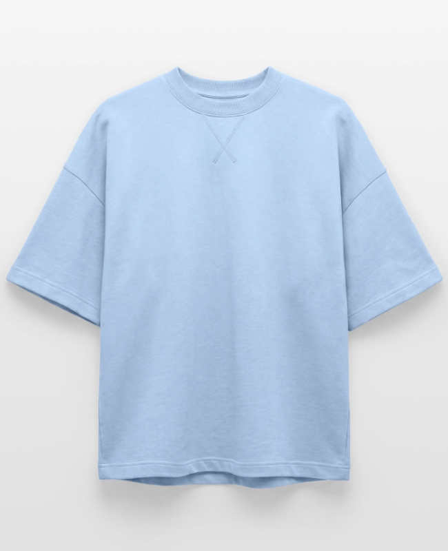 Oversized Unisex Short Sleeve Sweatshirt Front - center