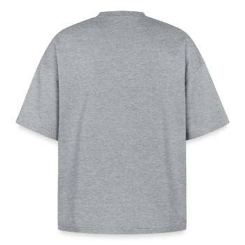 Oversized Unisex Short Sleeve Sweatshirt - heather gray - Back - AI Model Male 178 dark (178cm)