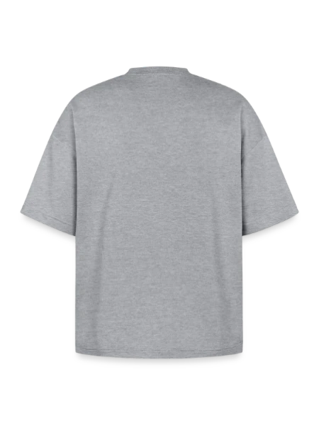 Oversized Unisex Short Sleeve Sweatshirt - heather gray - Back