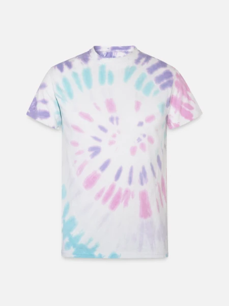 Unisex Tie Dye T-Shirt - Pastel Spiral - Front