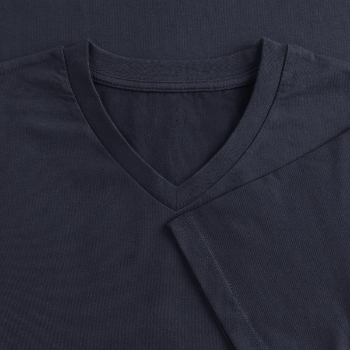 Product details: Men's Premium Organic V-Neck T-Shirt Close-up