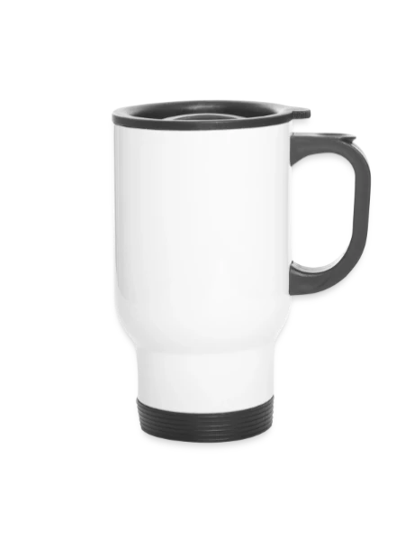 14 oz Travel Mug with Handle - white - Front