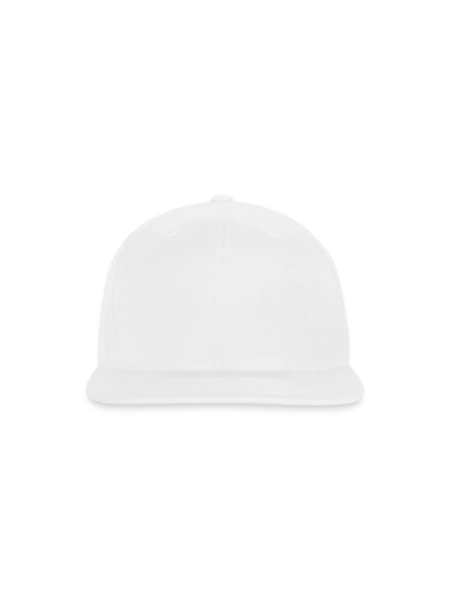 Snapback Baseball Cap - white - Front