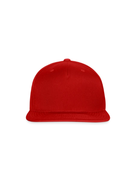 Snapback Baseball Cap - red - Front